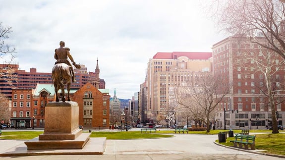 downtown albany ny with many marketing and advertising agencies nearby